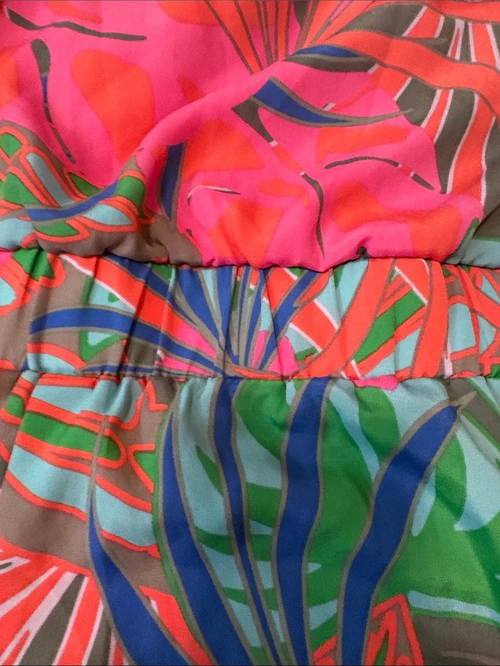 Women’s Tropical Print Skirted Bottoms in Pink & Green. Large. Runs Medium - Picture 6 of 8